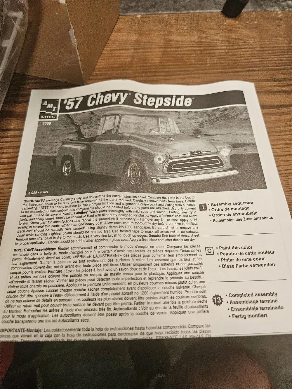57 Chevy Stepside Truck Model - New